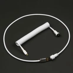 [Pre-Order] KBDfans White HANDMADE CUSTOM MECHANICAL KEYBOARD USB-C CABLE