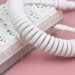 [Pre-Order] KBDfans White HANDMADE CUSTOM MECHANICAL KEYBOARD USB-C CABLE
