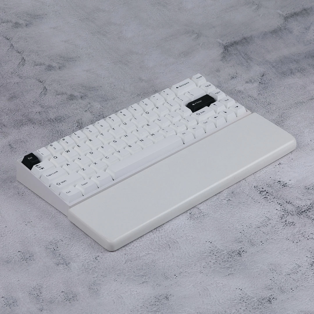KBDfans Shop Quartz Stone Pure White/ Black Wrist Rest