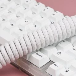 [Pre-Order] KBDfans White HANDMADE CUSTOM MECHANICAL KEYBOARD USB-C CABLE