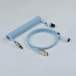 KBDfans Blue&white Handmade Custom Mechanical Keyboard USB-C Cable