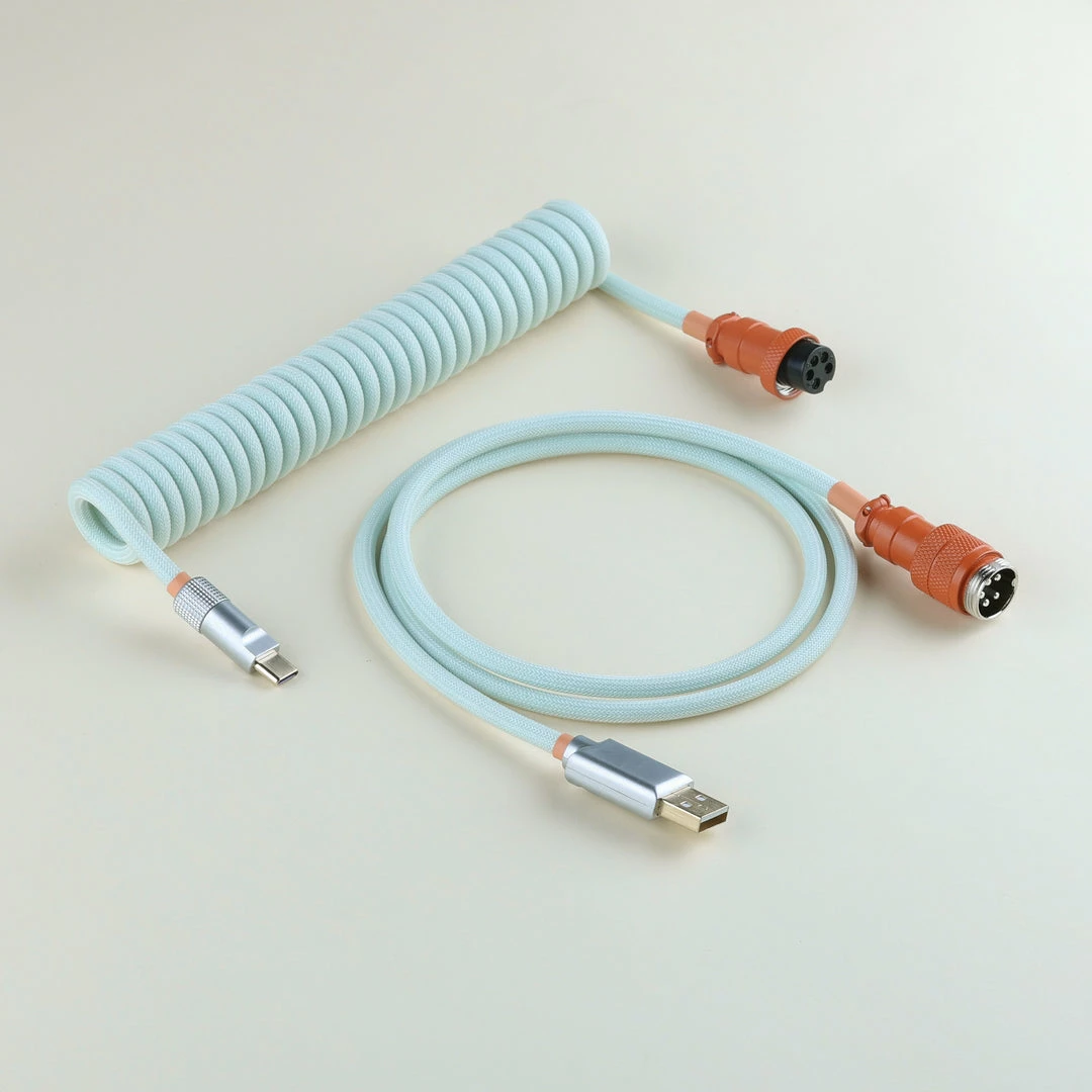 KBDfans Sky-blue Handmade Custom Mechanical Keyboard USB-C Cable Shop