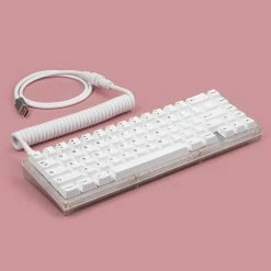 [Pre-Order] KBDfans White HANDMADE CUSTOM MECHANICAL KEYBOARD USB-C CABLE