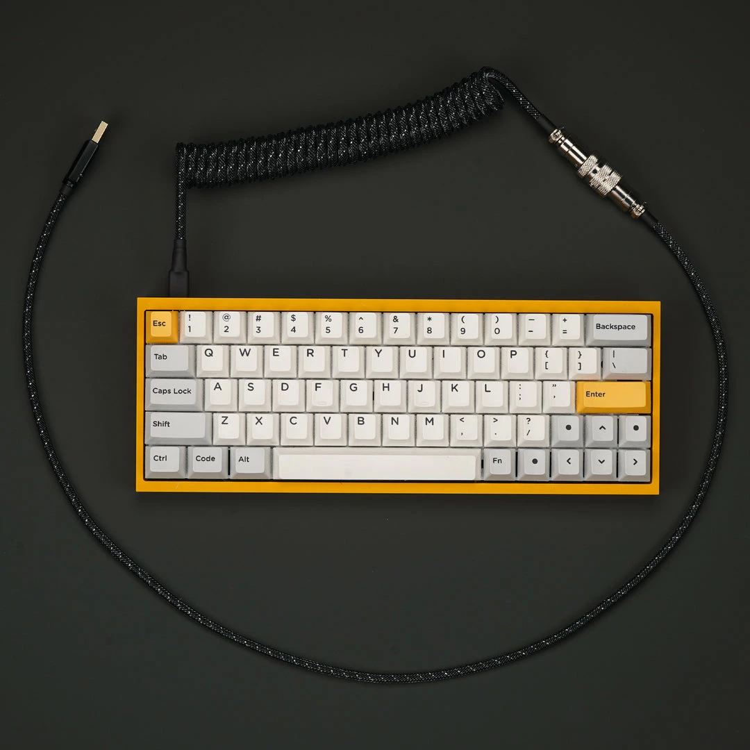KBDfans Black Handmade Custom Mechanical Keyboard USB-C Cable Shop