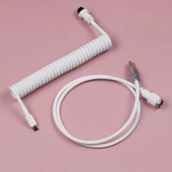 [Pre-Order] KBDfans White HANDMADE CUSTOM MECHANICAL KEYBOARD USB-C CABLE