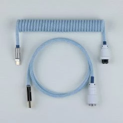 KBDfans Blue&white Handmade Custom Mechanical Keyboard USB-C Cable