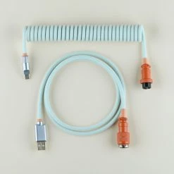 KBDfans Sky-blue Handmade Custom Mechanical Keyboard USB-C Cable Shop