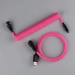 Shop KBDfans Pink Handmade Custom Mechanical Keyboard USB-C Cable