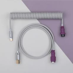 KBDfans Light Gray Handmade Custom Mechanical Keyboard USB-C Cable