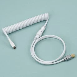 Shop KBDfans Flash White Handmade Custom Mechanical Keyboard USB-C Cable