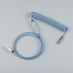 KBDfans Blue&white Handmade Custom Mechanical Keyboard USB-C Cable