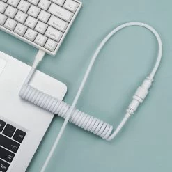 Shop KBDfans Flash White Handmade Custom Mechanical Keyboard USB-C Cable