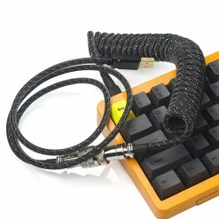 KBDfans Black Handmade Custom Mechanical Keyboard USB-C Cable Shop