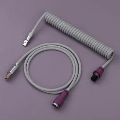 KBDfans Light Gray Handmade Custom Mechanical Keyboard USB-C Cable