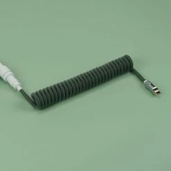 Shop KBDFANS Muti-Green HANDMADE CUSTOM MECHANICAL KEYBOARD USB-C CABLE