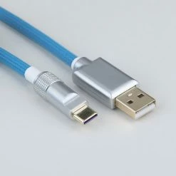 Shop KBDfans Deep Blue Handmade Custom Mechanical Keyboard USB-C Cable