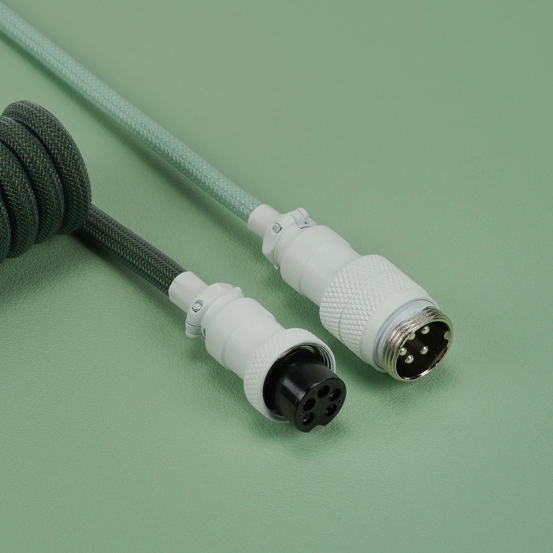 Shop KBDFANS Muti-Green HANDMADE CUSTOM MECHANICAL KEYBOARD USB-C CABLE