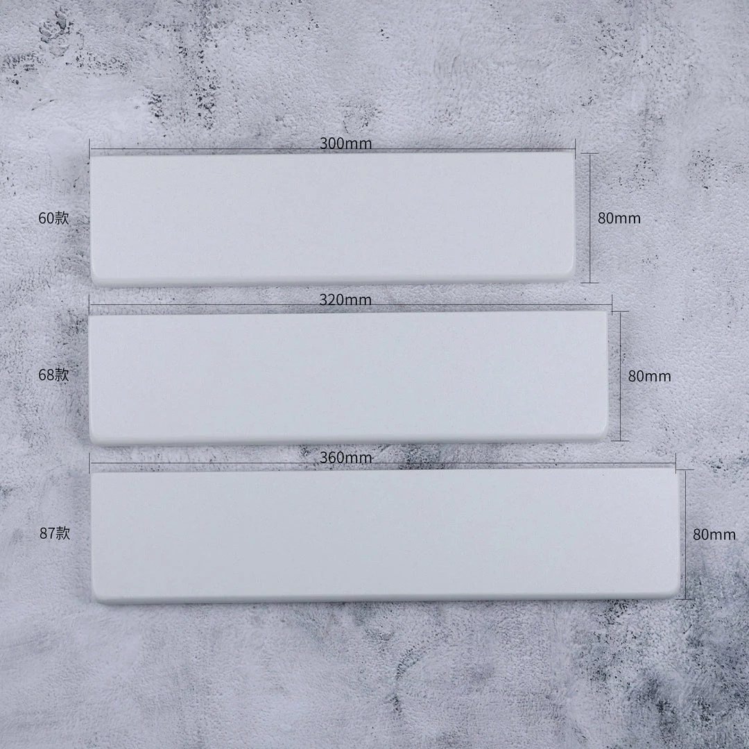 KBDfans Shop Quartz Stone Pure White/ Black Wrist Rest