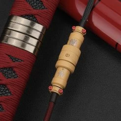 KBDfans Dark Red Handmade Custom Mechanical Keyboard USB-C Cable