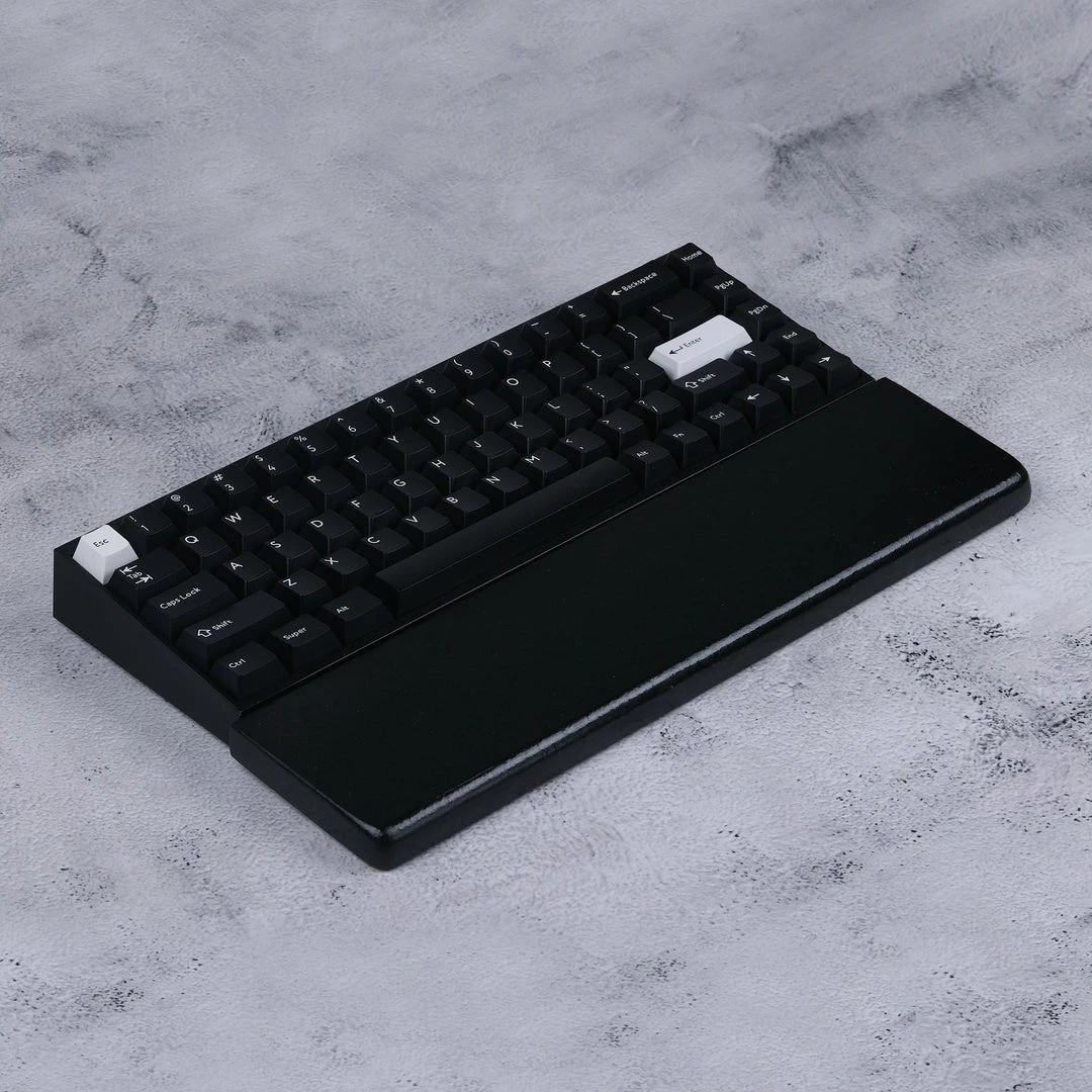 KBDfans Shop Quartz Stone Pure White/ Black Wrist Rest
