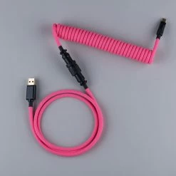 Shop KBDfans Pink Handmade Custom Mechanical Keyboard USB-C Cable