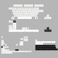 Shop [Restock] R3 EPBT X GOK Kuro/Shiro PBT Keycaps Set
