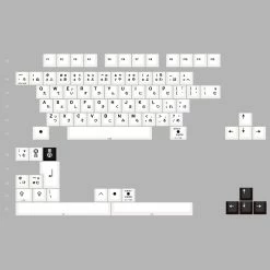 Shop [Restock] R3 EPBT X GOK Kuro/Shiro PBT Keycaps Set