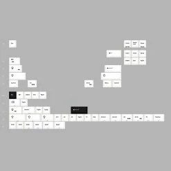 Shop [Restock] R3 EPBT X GOK Kuro/Shiro PBT Keycaps Set